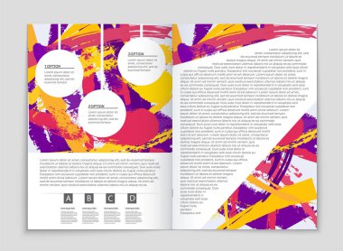 Soyut vektör düzen arka plan set. Sanat kalıp çizmek için, 