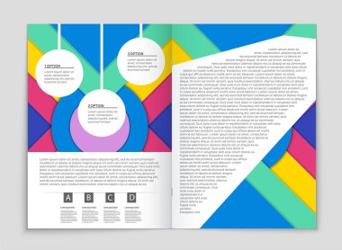 Soyut vektör düzen arka plan set. Sanat kalıp çizmek için, 