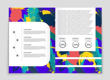 Soyut vektör düzen arka plan set. Sanat kalıp çizmek için, 