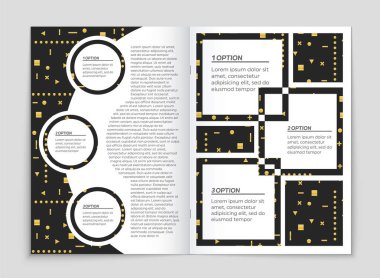 Soyut vektör düzen arka plan set. Sanat kalıp çizmek için, 