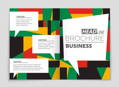 Soyut vektör düzen arka plan set. Sanat kalıp çizmek için, 