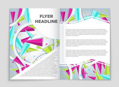 Soyut broşür düzen arka plan ayarlamak. 