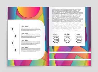 Soyut vektör düzen arka plan set. Sanat kalıp çizmek için, 