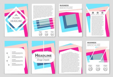 Soyut vektör düzen arka plan set. Sanat kalıp çizmek için, 