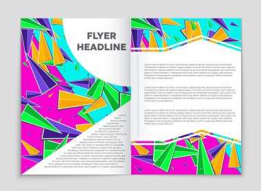 Soyut broşür düzen arka plan ayarlamak. 
