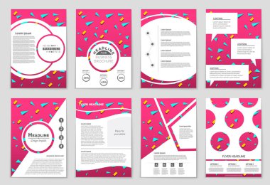 Soyut vektör düzen arka plan set. Sanat kalıp çizmek için, 