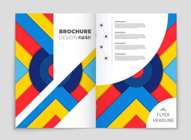 Soyut vektör düzen arka plan set. Sanat kalıp çizmek için, 