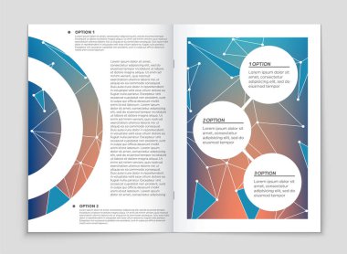 Soyut vektör düzen arka plan set. Sanat kalıp çizmek için, 