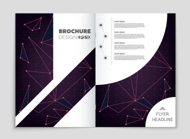 Soyut vektör düzen arka plan set. Sanat kalıp çizmek için, 