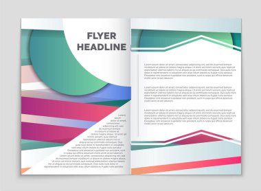 Soyut broşür düzen arka plan ayarlamak. 
