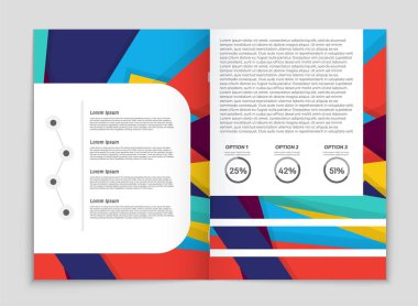 Soyut vektör düzen arka plan set. Sanat kalıp çizmek için, 