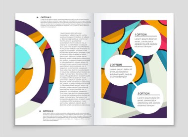 Soyut vektör düzen arka plan set. Sanat kalıp çizmek için, 