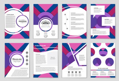 Soyut vektör düzen arka plan set. Sanat kalıp çizmek için, 