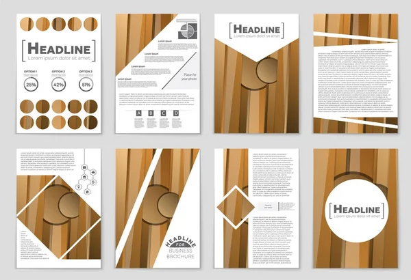 Abstrakta vektor layout bakgrund set. För konst malldesign, — Stock vektor