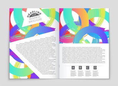 Soyut vektör düzen arka plan set. Sanat kalıp çizmek için, 