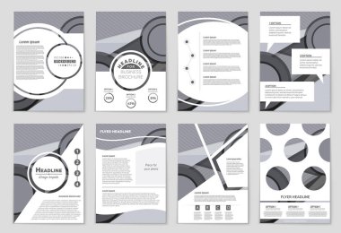 Soyut vektör düzen arka plan set. Sanat kalıp çizmek için, 