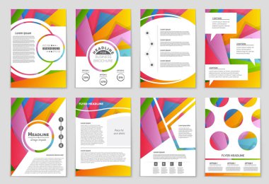 Soyut vektör düzen arka plan set. Sanat kalıp çizmek için, 