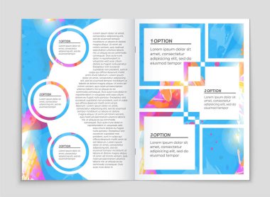 Soyut vektör düzen arka plan set. Sanat kalıp çizmek için, 