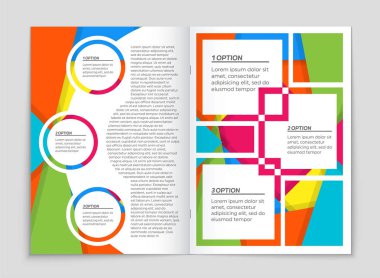 Soyut vektör düzen arka plan set. Sanat kalıp çizmek için, 