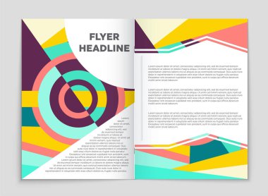 Soyut broşür düzen arka plan ayarlamak. 