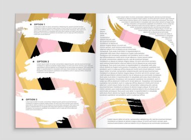 Soyut vektör düzen arka plan set. Sanat kalıp çizmek için, 