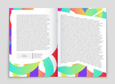 Soyut vektör düzen arka plan set. Sanat kalıp çizmek için, 