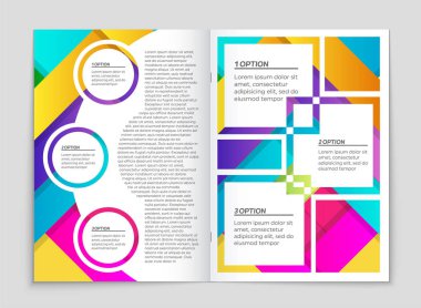 Soyut vektör düzen arka plan set. Sanat kalıp çizmek için, 