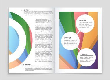 Soyut vektör düzen arka plan set. Sanat kalıp çizmek için, 