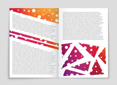 Soyut vektör düzen arka plan set. Sanat kalıp çizmek için, 