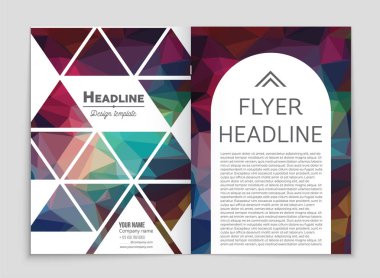 Soyut vektör düzen arka plan set. Sanat kalıp çizmek için, 