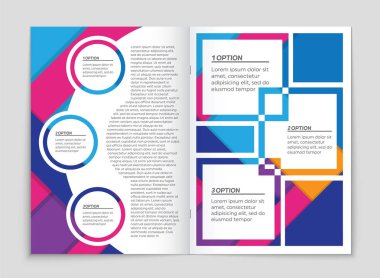 Soyut vektör düzen arka plan set. Sanat kalıp çizmek için, 