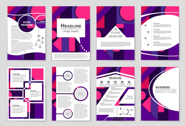 抽象的なベクトル レイアウト背景セット。アート テンプレートの設計を, — ストックベクタ