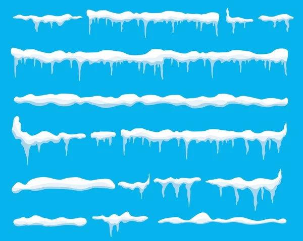 Creatieve vector illustratie van ijs, kappen, sneeuwvlokken geïsoleerd op de achtergrond. Winter sneeuw wolken template art design. Sneeuwwitje frame decoratie. Grafisch element. Nieuwjaar. Vrolijk kerstfeest. — Stockvector