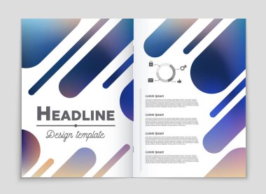 Soyut vektör düzen arka plan set. Sanat kalıp çizmek için, 