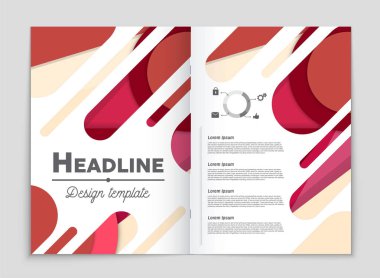 Soyut vektör düzen arka plan set. Sanat kalıp çizmek için, 