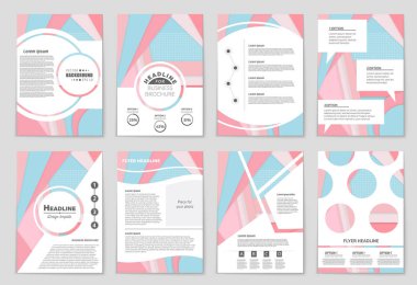 Soyut vektör düzen arka plan set. Sanat kalıp çizmek için, 