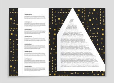 Soyut vektör düzen arka plan set. Sanat kalıp çizmek için, 