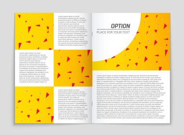 Soyut vektör düzen arka plan set. Sanat kalıp çizmek için, 