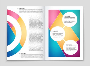 Soyut vektör düzen arka plan set. Sanat kalıp çizmek için, 