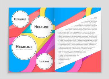 Soyut vektör düzen arka plan set. Sanat kalıp çizmek için, 