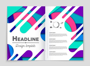 Soyut vektör düzen arka plan set. Sanat kalıp çizmek için, 