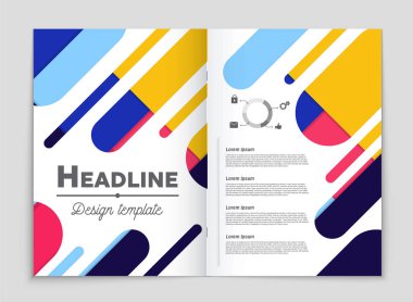 Soyut vektör düzen arka plan set. Sanat kalıp çizmek için, 