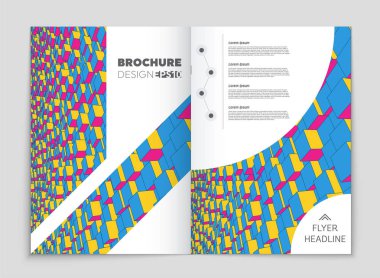 Soyut vektör düzen arka plan set. Sanat kalıp çizmek için, 