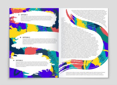 Soyut vektör düzen arka plan set. Sanat kalıp çizmek için, 