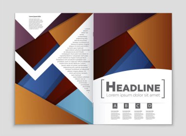 Soyut vektör düzen arka plan set. Sanat kalıp çizmek için, 