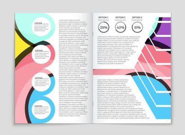 Soyut vektör düzen arka plan set. Sanat kalıp çizmek için, 