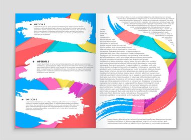 Soyut vektör düzen arka plan set. Sanat kalıp çizmek için, 