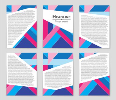 Soyut vektör düzen arka plan set. Sanat kalıp çizmek için, 