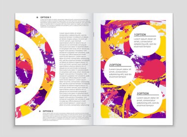 Soyut vektör düzen arka plan set. Sanat kalıp çizmek için, 