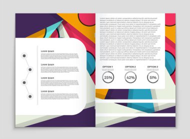 Soyut vektör düzen arka plan set. Sanat kalıp çizmek için, 